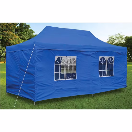 Tettoia pop-up da 10' X 10', tettoia per ricovero istantaneo, tettoia per tenda pieghevole portatile da esterno per eventi di festa