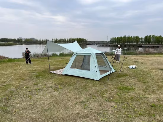 Tendalino in vinile Tendalino parasole pieghevole in vinile con tenda Tenda automatica da campeggio con tettuccio